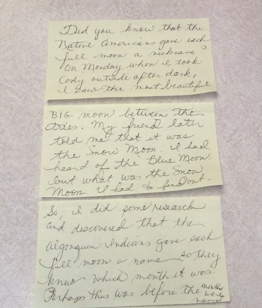 kolleen_bell's tweet photo. #EDtime2wrt Thoughts about the Snow Moon. Teachers write too! @RoseCappelli,@LynneRDorfman https://t.co/2CaoO78co1