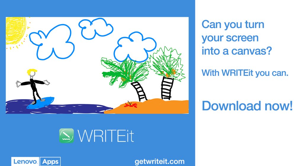 LenovoCSW's tweet photo. Download #WRITEit 2.0 today! https://t.co/zo1326aUdl 
#vacation #drawonscreen https://t.co/5jM5p0sFFE