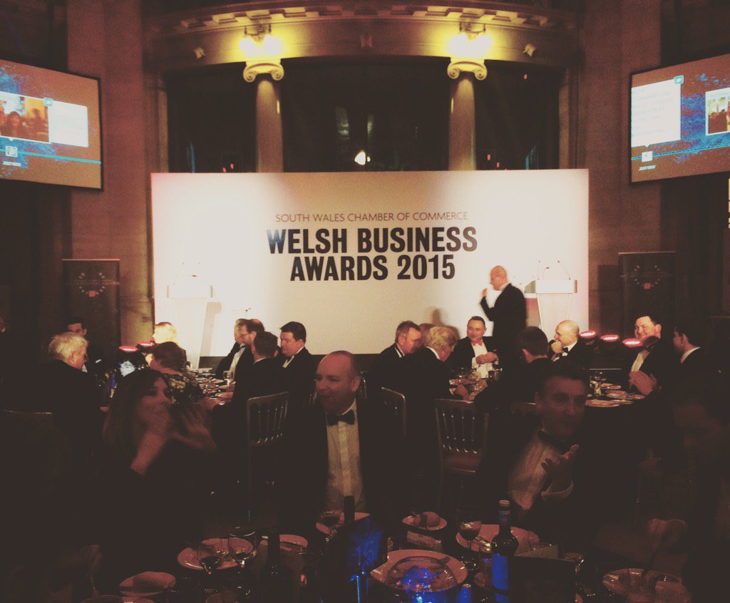 Enjoying the @swchamber awards #SWCCAwards with @FreshwaterWales 🍾
