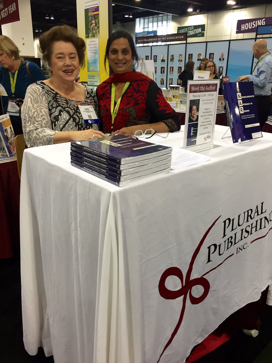 pluralpub's tweet photo. #ThrowbackThursday Angie & Dr. Kamara signing her new book at #ASHA15. #Dyslexia #SLPeeps https://t.co/5e5xMkYVWK https://t.co/XLeZ9wKQ8Z