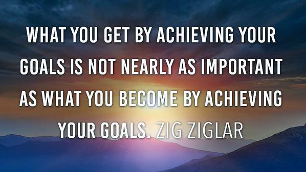 TheZigZiglar's tweet photo. "What you get by achieving your goals is not nearly as important as what you become by achieving..."-Zig Ziglar https://t.co/PmSOEnFx70