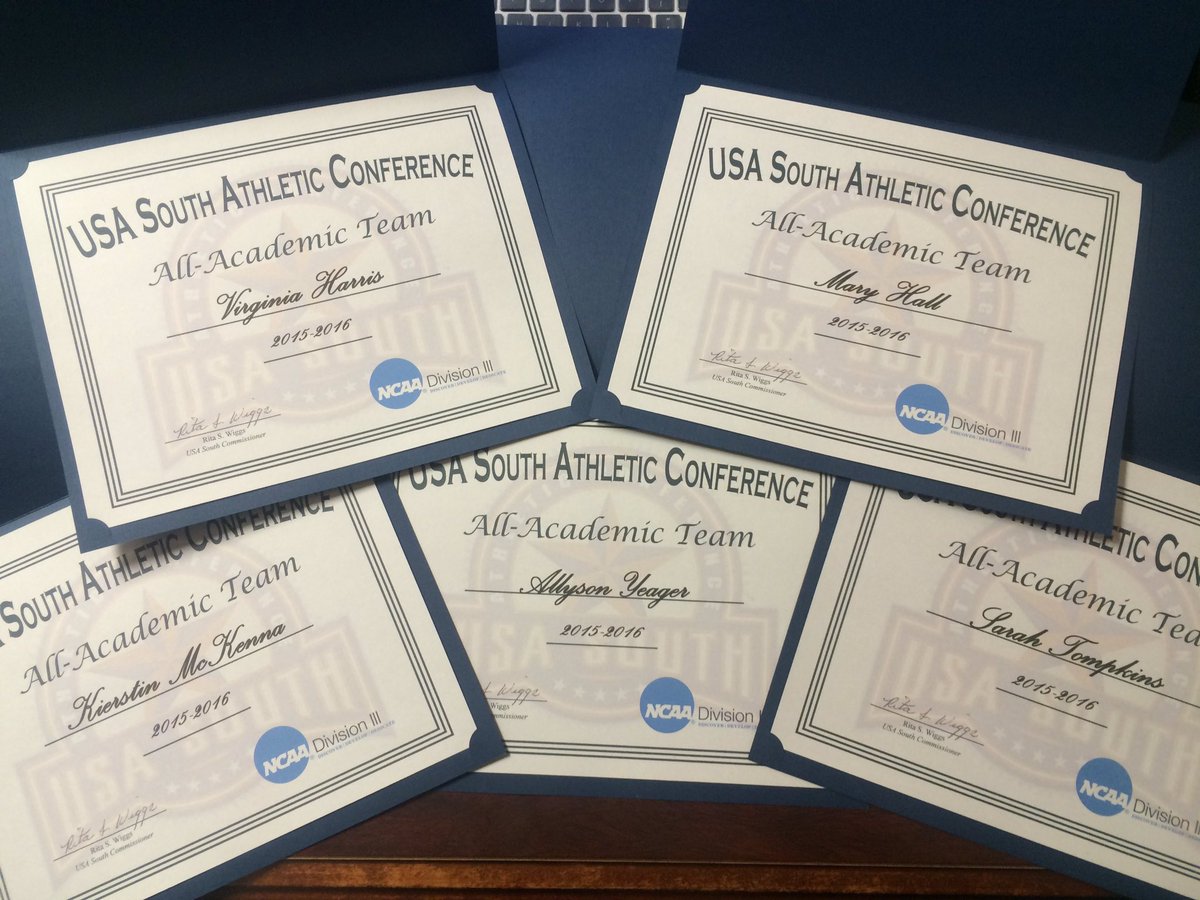 5 seniors names to USA South All-Academic Team!!