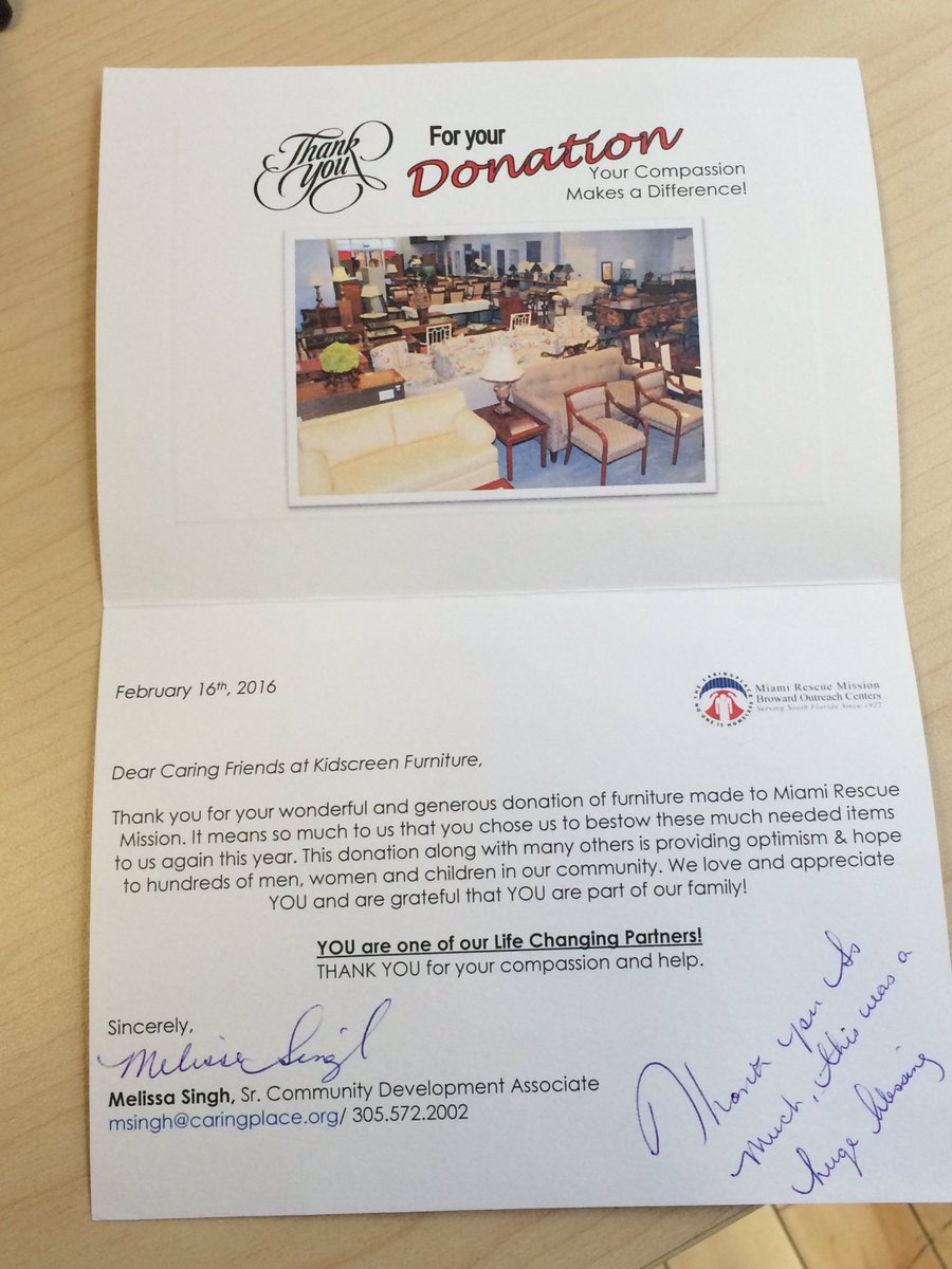 kidscreen's tweet photo. Ever wonder where all that #kss16 lounge furniture went? We donated it to Miami Rescue Mission @No1isHomeless https://t.co/pauP0NGmGt