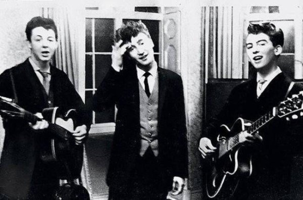 McCartney, Lennon, &amp; Harrison as wedding singers in 1958.