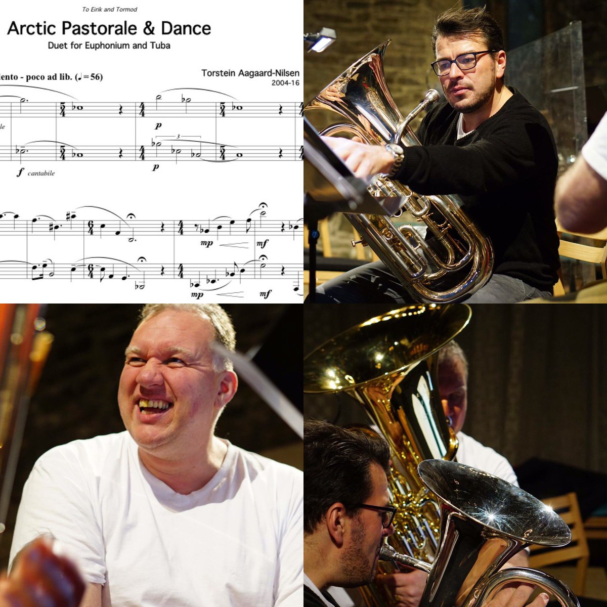 Pleased to announce that <a href="/TAAN_1964/">T Aagaard-Nilsen</a> is writing a euphonium &amp; tuba duet for <a href="/gjerdevik/">Eirik Gjerdevik</a> and myself. Premiere at ITEC.