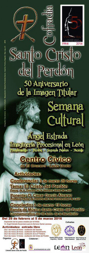 SCPerdonLeon's tweet photo. 50 Aniversario Imagen Titular Santo Cristo Del Perdón. Actos conmemorativos. https://t.co/ZLB32aKZjw