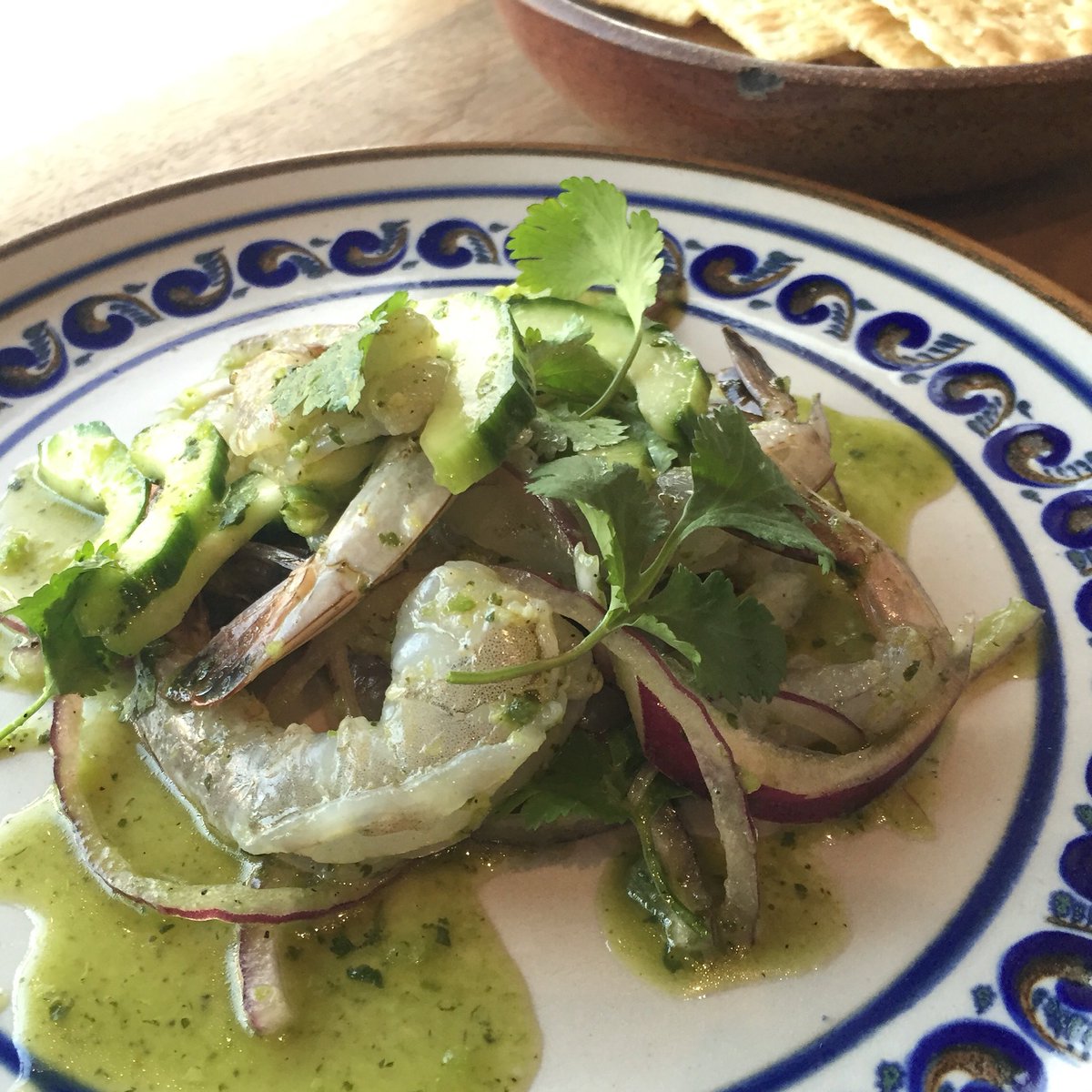 Shrimp Aguachile by Chef Robert Berry <a href="/gastrofreaks/">Robert Berry</a> for the @limehouselocal Produce Citrus Celebration. #Charleston