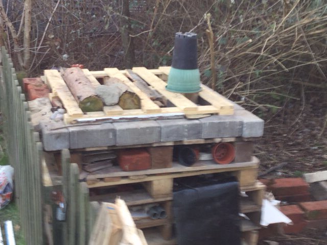 FreshwatersAcad's tweet photo. The Bug Hotels are taking shape #FreshForest #OutdoorLearning #harlow https://t.co/gRvxzvd2CF