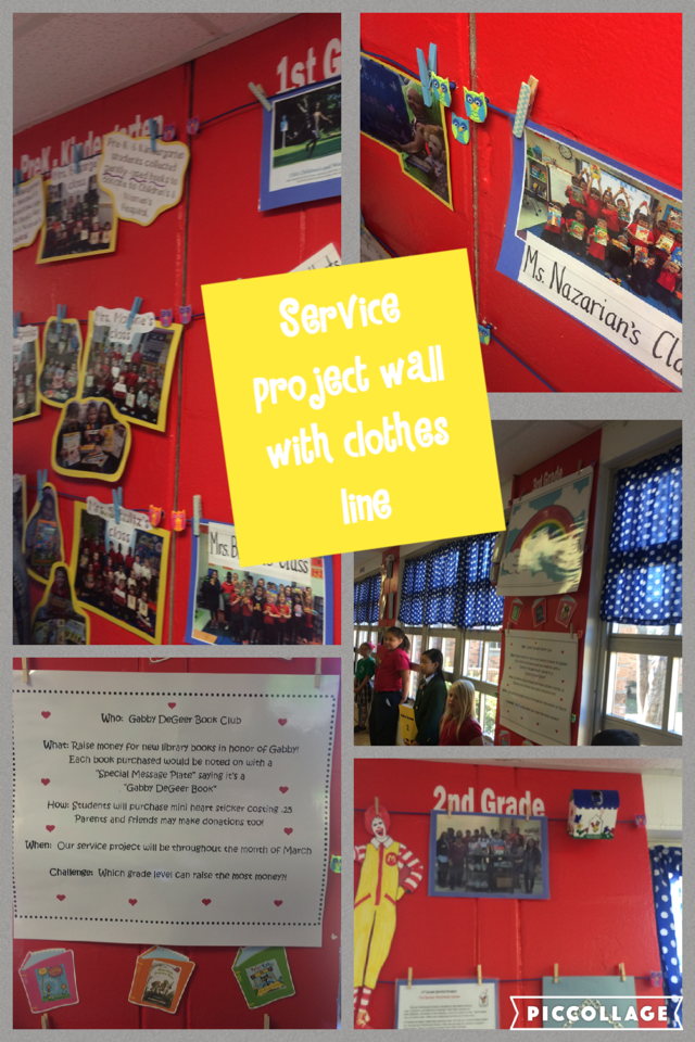 6thFerrell's tweet photo. Service project wall with clothes line love this ideas learning lots @theleaderinme https://t.co/Rs8lwkMeSr https://t.co/PJBJaVqho0