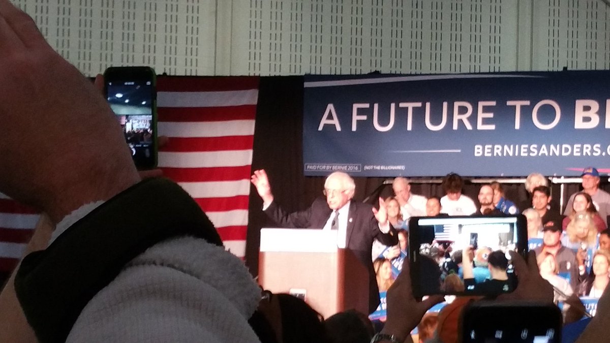 NoBidenOklahoma's tweet photo. Mother-in-law & I went to see #BernieInTulsa. N 2008 She was with #WhichHillary Now she's #Bernie2016 #HeWinsWeWin https://t.co/3YeA18rbvj