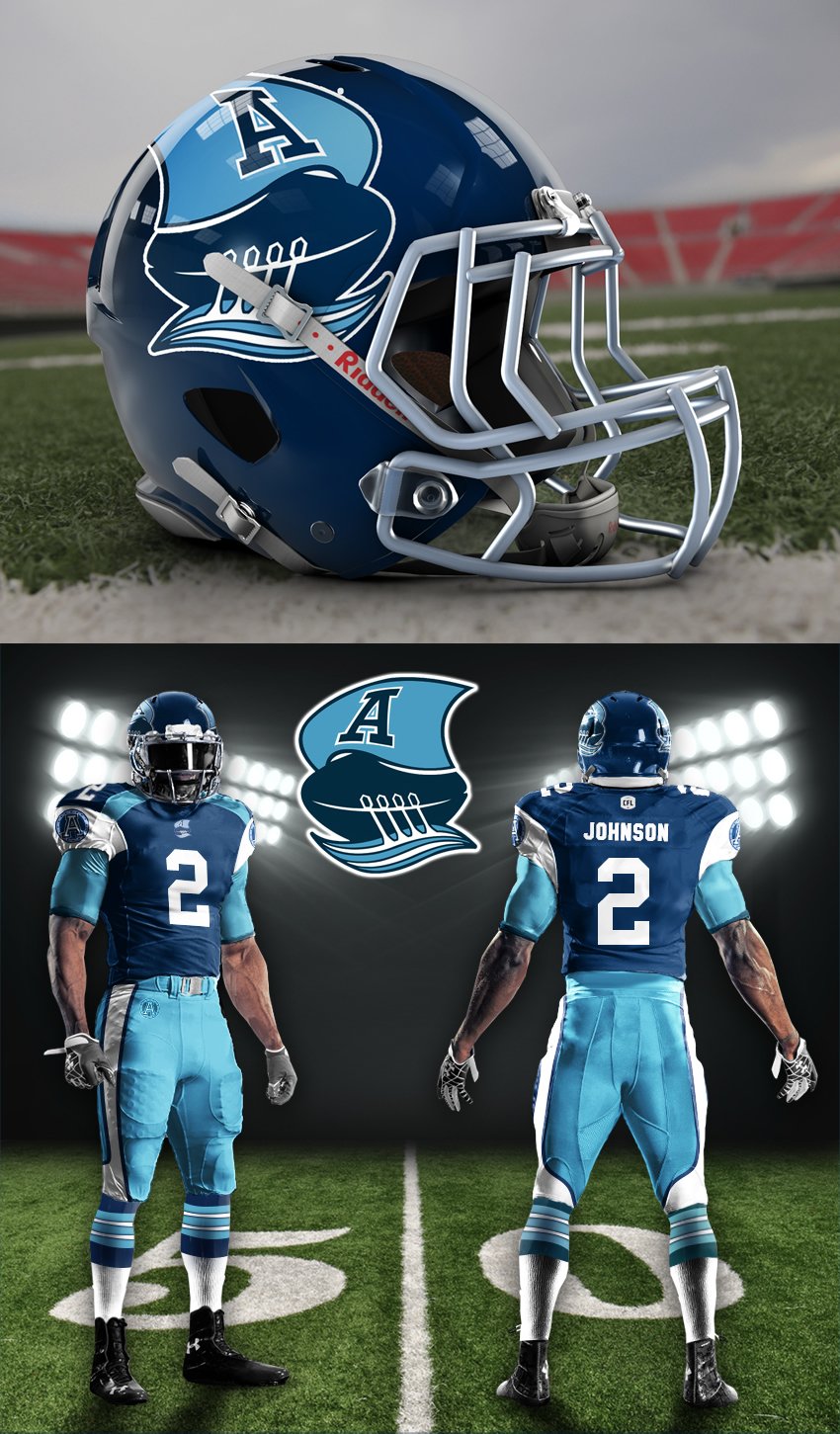 CFL News on Twitter: "Another Joe747 tweak of #Argos unis and Boat Logo