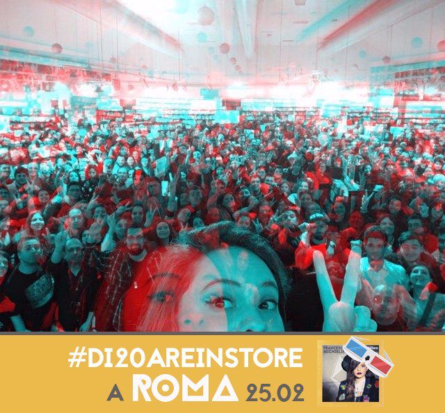francescacheeks's tweet photo. Il mio compleanno con VOI! Grazie Roma! Bellissimi anche in 3D 🕶💙domenica il #di20areinstore vola in Sicilia 🛫✨ https://t.co/Em0JsO6fg9