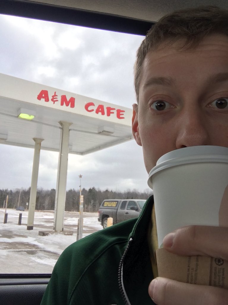 JoelKaskinen's tweet photo. Just 10 minutes into our trip and we've already stopped for coffee...
#TheOPE2016 #UPToOPE #StraightOuttaDaUP https://t.co/OSRBneTlbY