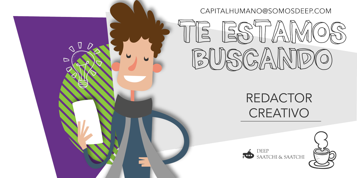 EliaschevCcs's tweet photo. Para nuestra tripulación, estamos buscando un Redactor Creativo que no le tenga miedo al agua. #Empleo #Ad #Caracas https://t.co/kqBz5RaSUC