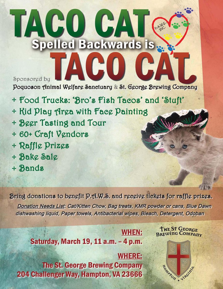 This_is_Hampton's tweet image. Awesome event @StGeorgeBrewery March 19! Food trucks, craft vendors, live music, children's area, libations, &amp;amp; more!