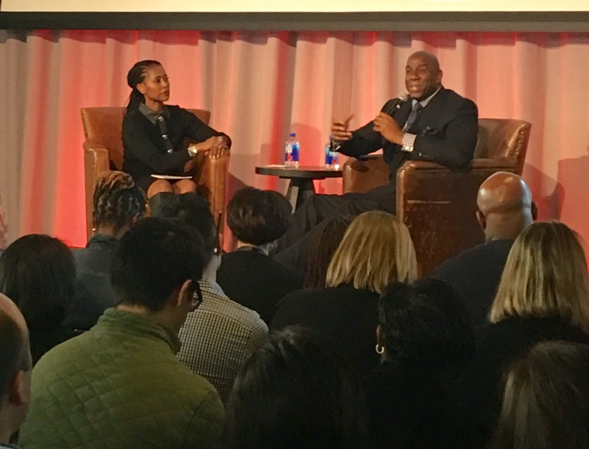 TargetNews's tweet photo. .@MagicJohnson is in the house talking to @LayshaWard and Team @Target about #entrepreneurship #targetinclusion https://t.co/WT04mNqY8q