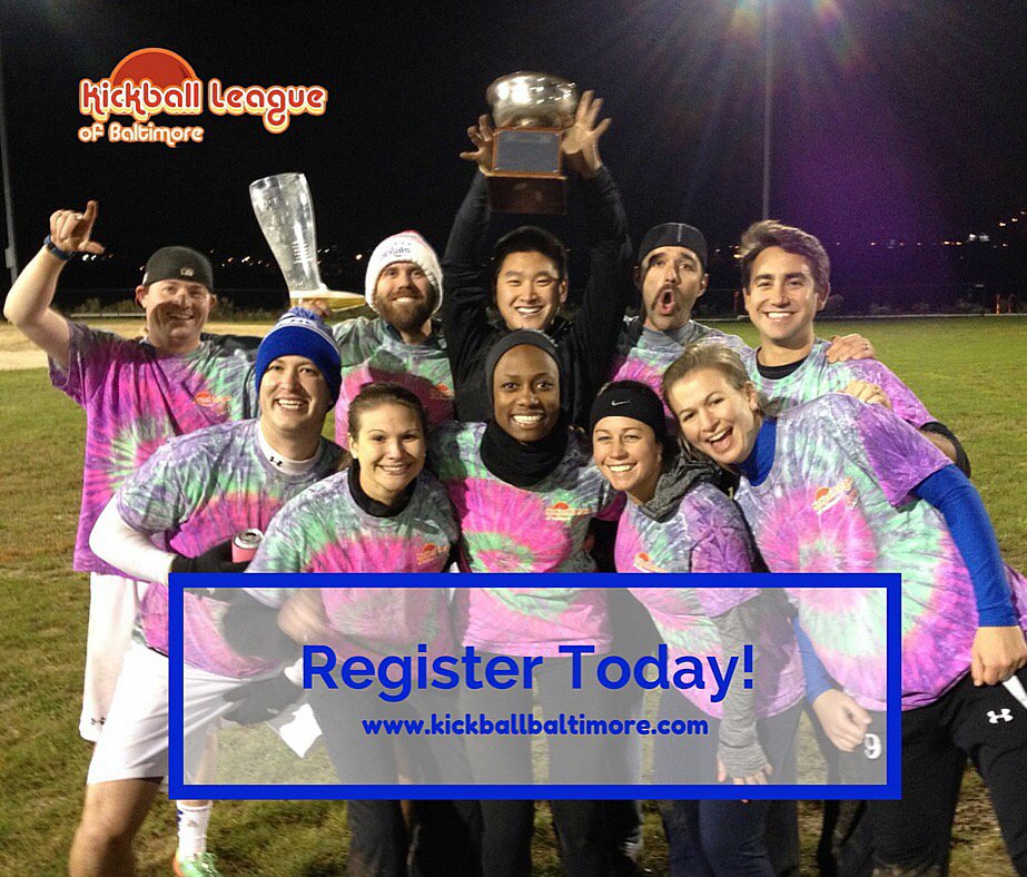 city_paper's tweet photo. Registration Extended thru 3/6 for Kickball League Of Baltimore. Go register now! https://t.co/dmy9p779mz #CPPartner https://t.co/Zzw2usHhVP