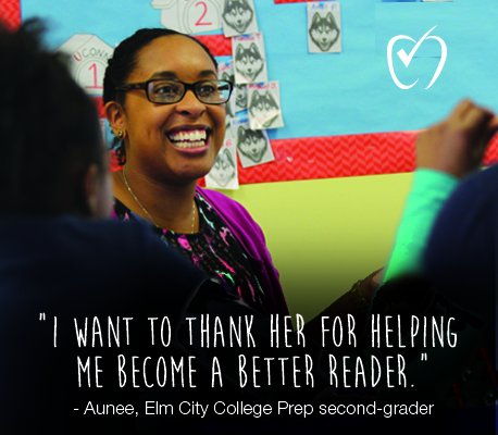 achievement1st's tweet photo. Britney Bush brings books to life. Thanks for all you do at Elm City College Prep Elementary! #AFshoutout https://t.co/bflWOfEPMv