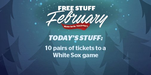 redeyechicago's tweet photo. It's your last chance to win 10 pairs of Sox tickets for #FreeStuffFeb!
https://t.co/ciArZL2Zdd https://t.co/08bkMUNp9H