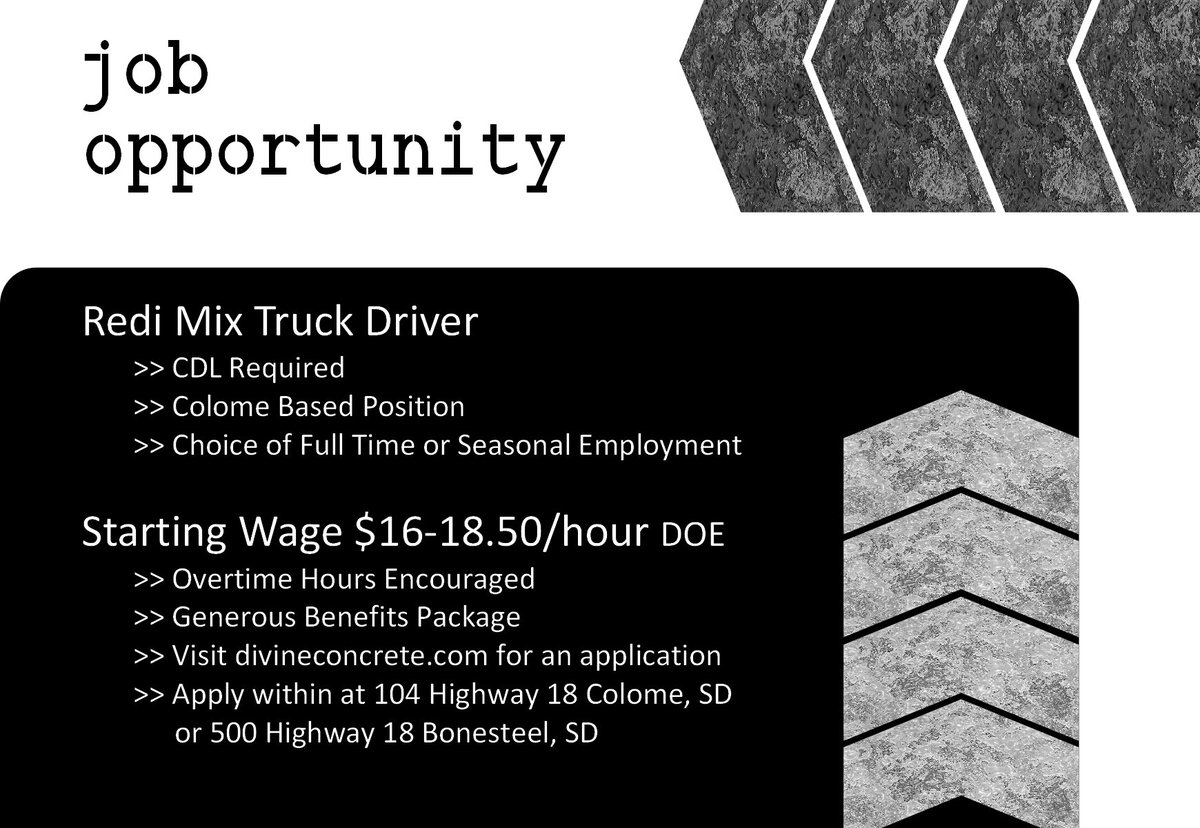 We are seeking a CDL driver! Join our work-hard, play-hard crew! #sdjobs #jobopportunity #nowhiring