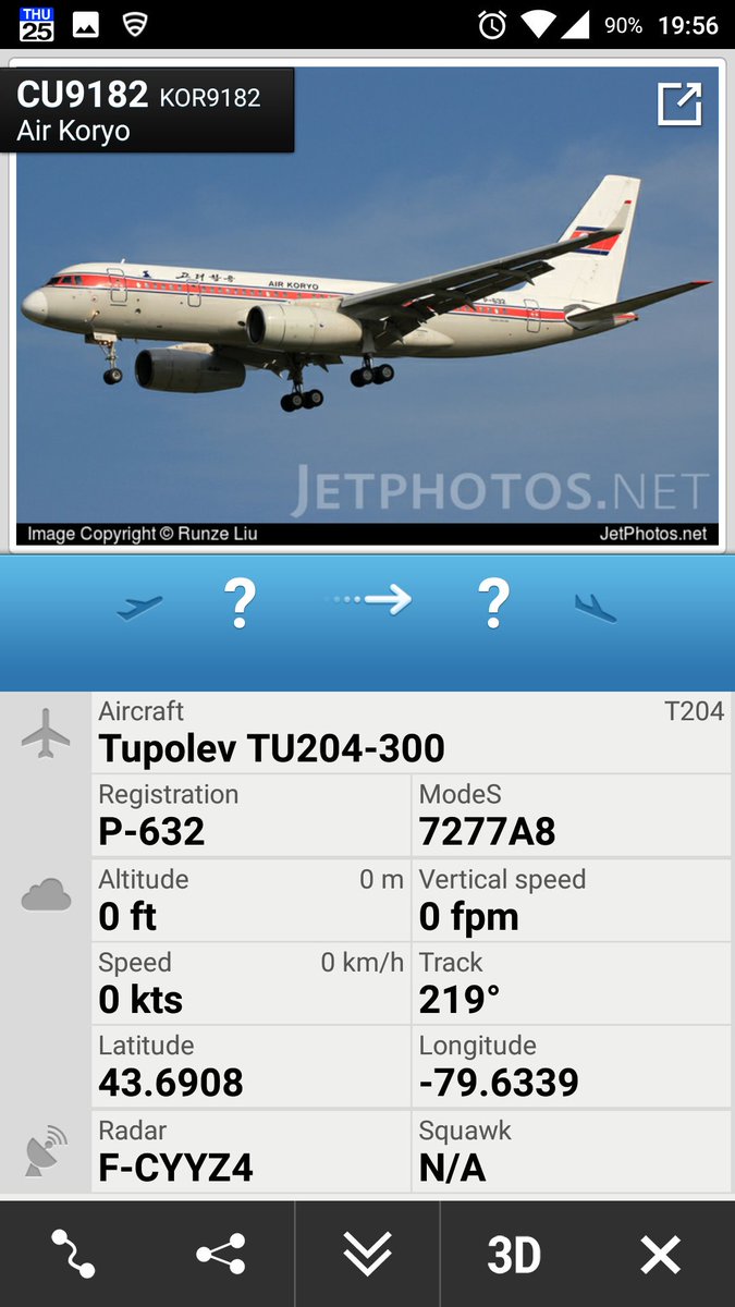 CivMilAir's tweet photo. On the ground @ Toronto...
#DPRK North Korean airline - Air Koryo
Tu204 #P633 CU9182
https://t.co/Yzi8HnG0ZR https://t.co/5pNZGPUQsE