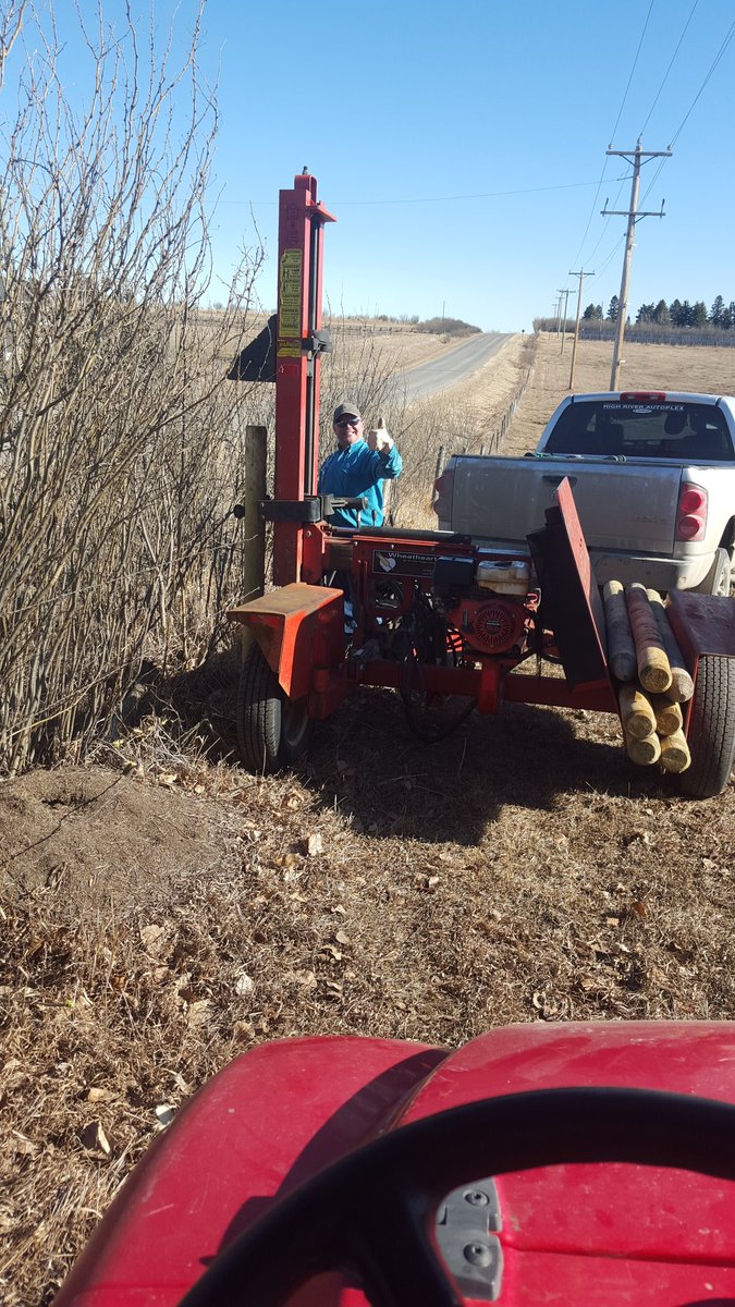 Pounding posts in February! #elninorules # recessionwontslowmedown