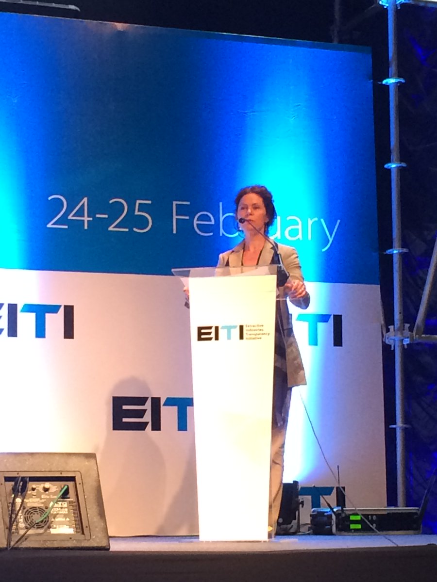 Our new #PWYP Director, <a href="/ElisaPeter/">Elisa Peter</a>, speaks at #EITI2016 Stakeholders' Forum!