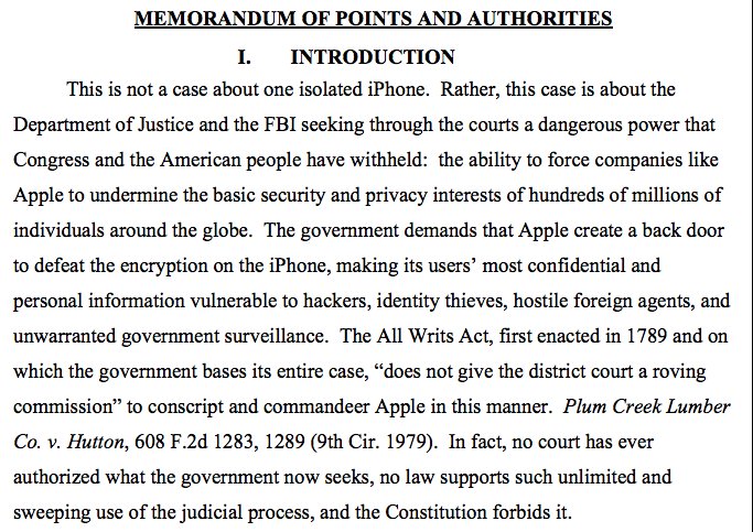 trevortimm's tweet photo. Apple not pulling any punches in the opening of its new brief just filed with the court. https://t.co/ApDb6PRimj https://t.co/FzPNfhxzPk