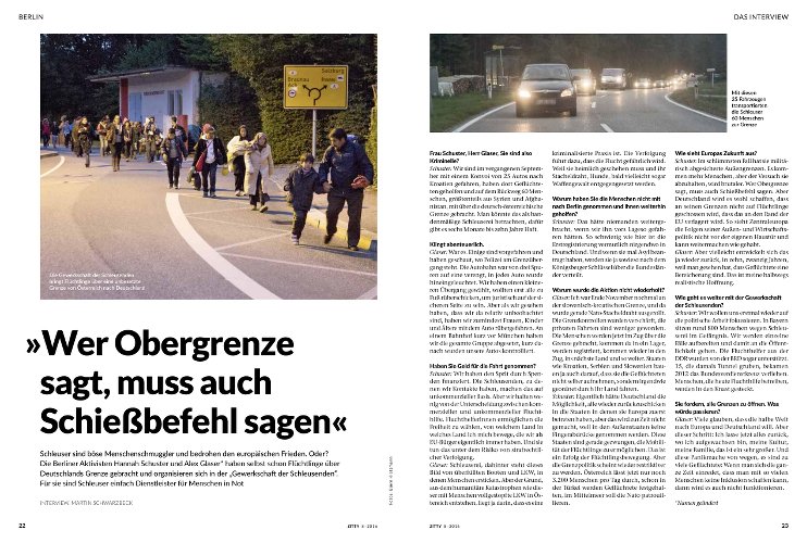 bjokie's tweet photo. Interview zu Fluchthilfe in der aktuellen @zitty (Nr. 8 / 2016). Die Fotos entstanden bei der #OpenBordersCaravan https://t.co/rTbFKROX0H