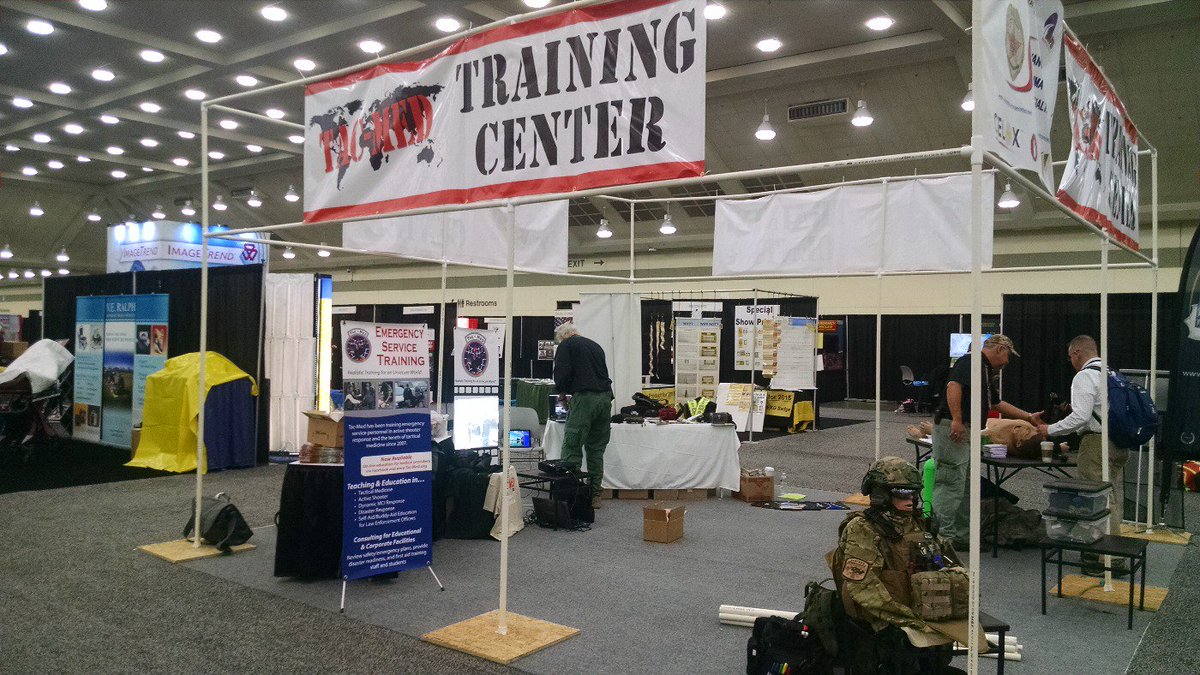 Come train with us in the exhibit hall @EMSTODAY ... Booth 3632 . Practice tourniquet application and wound packing.