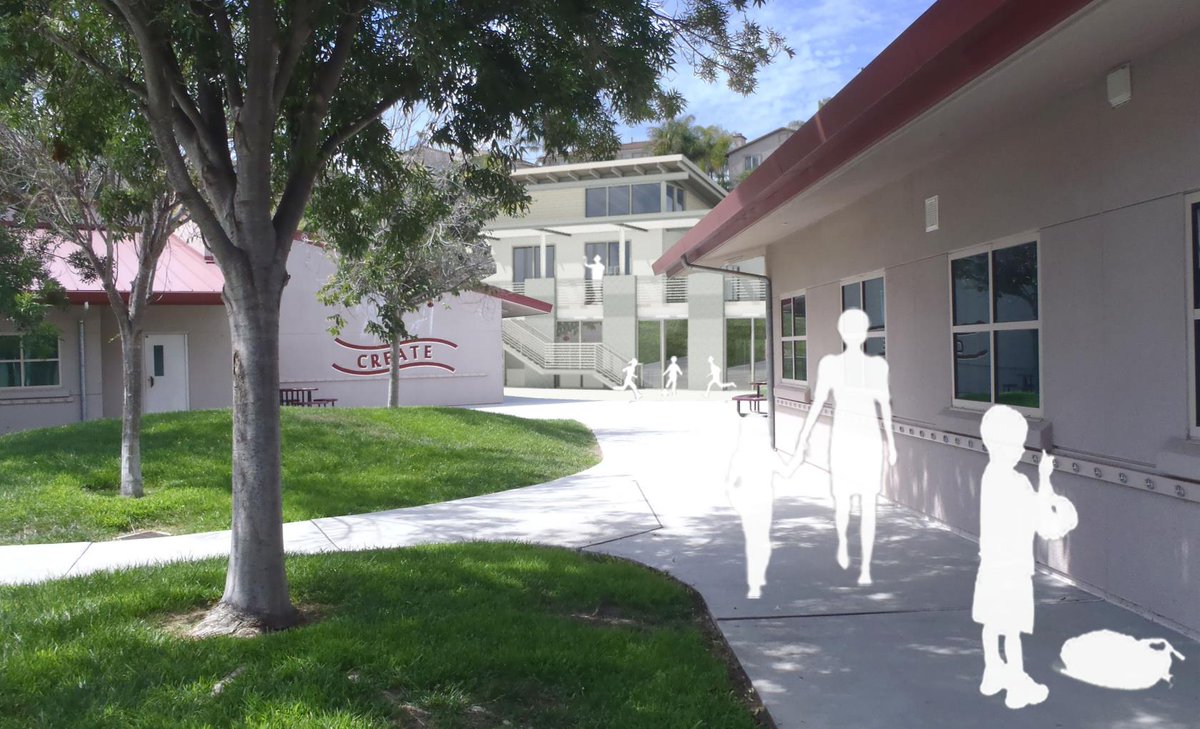 BakerNowicki's tweet image. Addition at Stone Ranch ES for @powayusd Removing portables #CollaborationSpaces #BNds1