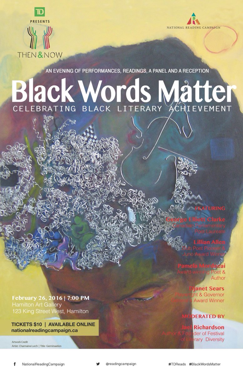 readingcampaign's tweet photo. Our #BlackWordsMatter event in #HamOnt is tmro. RT for free tickets! https://t.co/P53Q0Nbk8O https://t.co/Iwpwi3ts7z