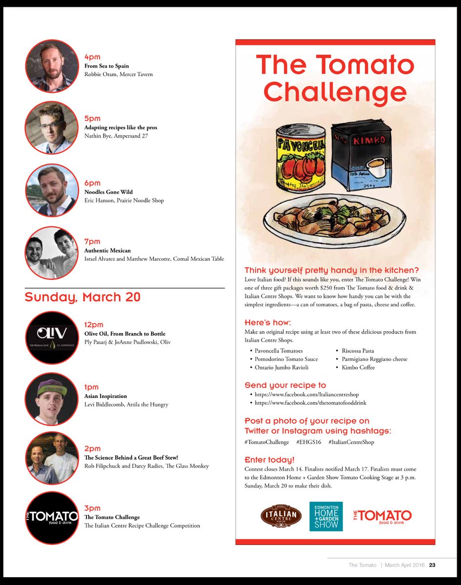 MyBoutiqueEvent's tweet photo. Sneak peak at @tomatofooddrink hitting shelves tmrw. Grab ur copy to see @HomeShowsAB stage line up &amp; more! #yegfood https://t.co/6nHowLQgrB