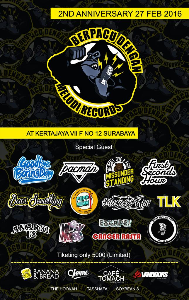 GLOME_'s tweet image. 2ND ANNIV @BDM_Records w/ @GODBYEBORINGDAY @PCMNSBY @OfficialOfMus @Puppy_Mummy @Escape_Sby @OfficialANRK13 manymore