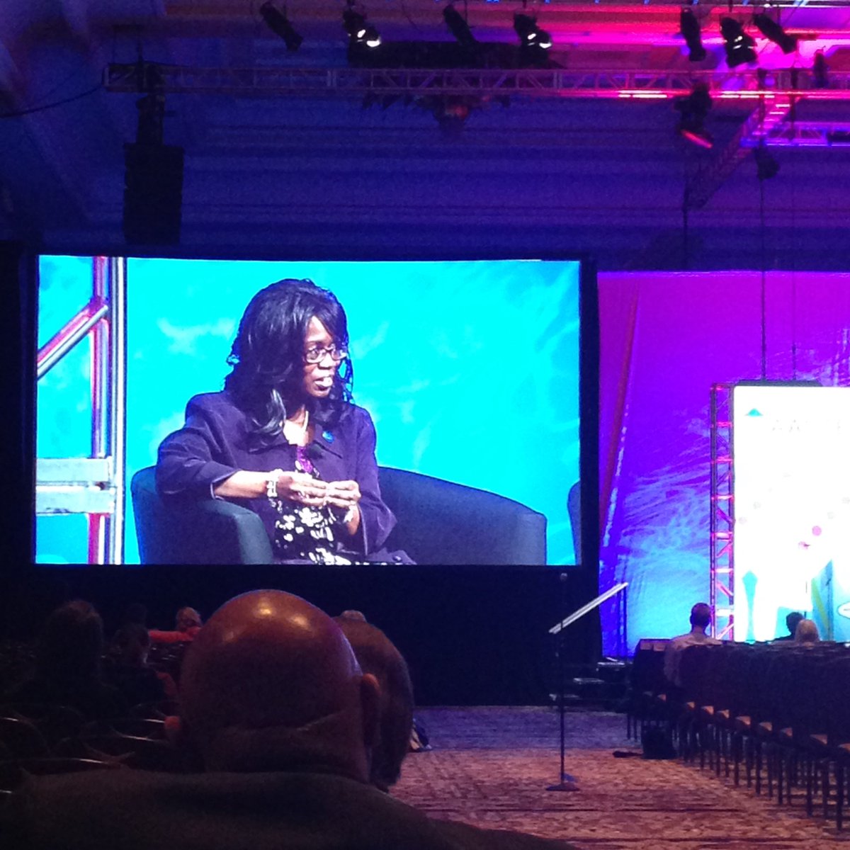 NBPTS's tweet image. NBPTS Board member and NBCT, @caredfield, addresses #AACTE16 in plenary panel