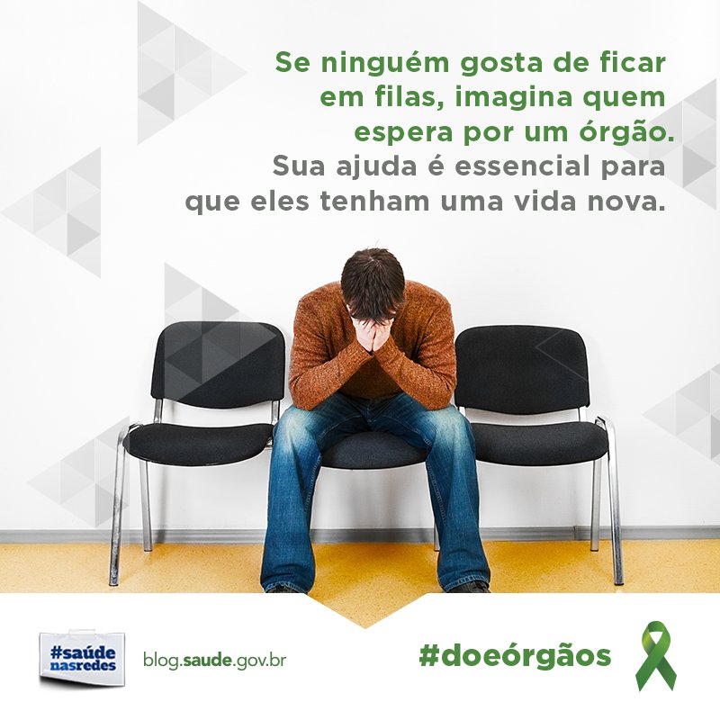 Os órgãos doados vão p/ pacientes que já estão aguardando em lista única. Não deixe a vida esperar, #doeórgãos.