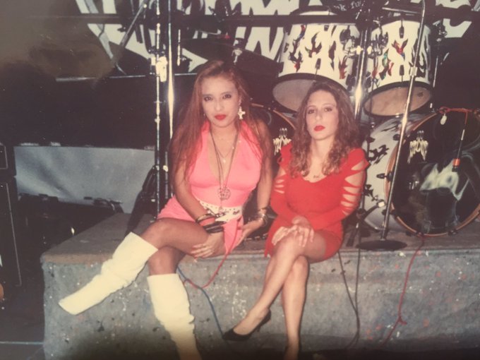#tbt ( me on the right) just a young rocker chic living the dream https://t.co/S68xIcK9yf<a href="/tag/tbt"class="tags">#tbt</a>