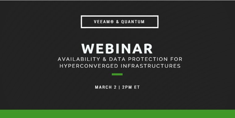 QuantumGov's tweet photo. Learn about hyperconvergence infrastructures w/ @Veeam and @QuantumCorp on March 2nd! https://t.co/AYWXLks6Eu https://t.co/VaCHVpyfzF