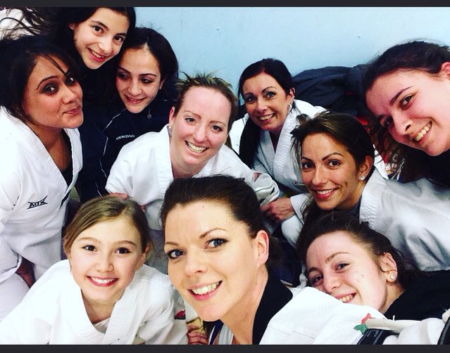 TaekwondoCymru's tweet photo. @BritTaekwondo @sport_wales Our smiley girls after a hard session #ThisGirlCan #FemalesInSport 👊 https://t.co/8lZACSSfQD