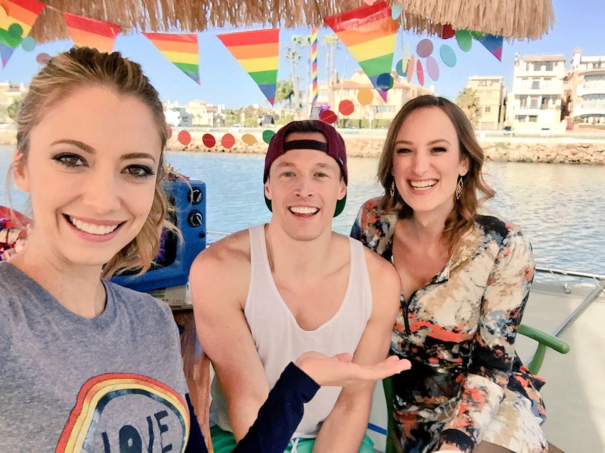 TarynSouthern's tweet photo. My favorite episode of #partyfuntimes yet, celebrating LGBT w/@thedaveywavey & @smartassjen https://t.co/pUUm3Cpr9y https://t.co/arNYUgcnvv