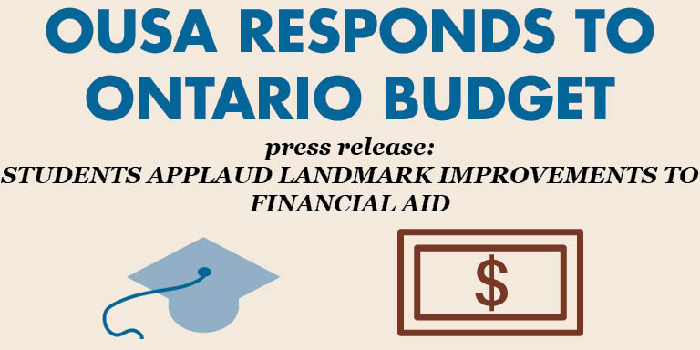 OUSAhome's tweet photo. PRESS RELEASE: Students Applaud Landmark Improvements to Financial Aid https://t.co/mm5TwZtfy0 #OntarioBudget https://t.co/qbV99yKZUR