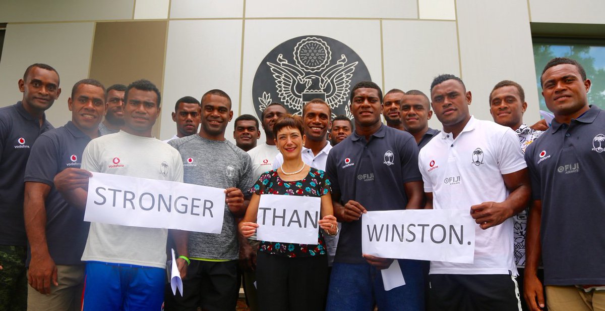 USEmbassySuva's tweet photo. All the best at the Las Vegas sevens team #Fiji! #StrongerThanWinston https://t.co/CO7uhmf1DN