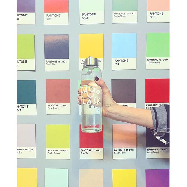 Designer Liz Rose can barely contain her love of all things color. #Pantone wall photo via <a href="/heylizrose/">Liz Rose Chmela</a> <a href="/madexwe/">Made By We</a>