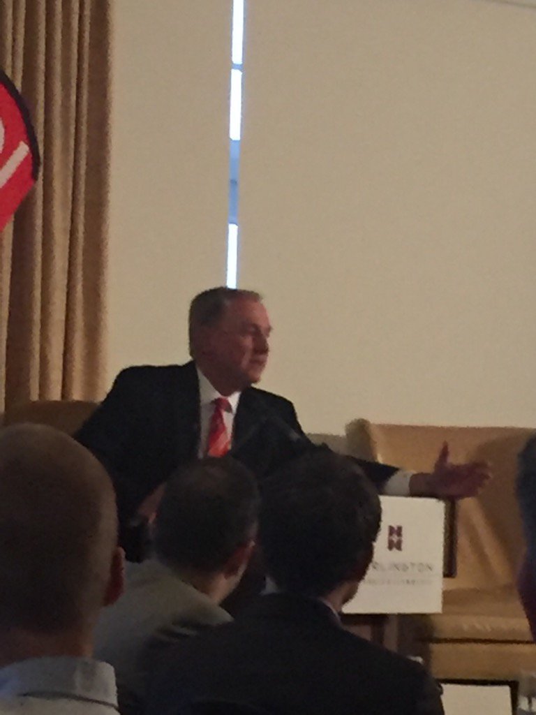 RickGoldring's tweet photo. The inspiring and energetic #RonFoxcroft presenting nuggets of wisdom to @burlingtoncofc #BurlYPN https://t.co/EaX09yDpx7