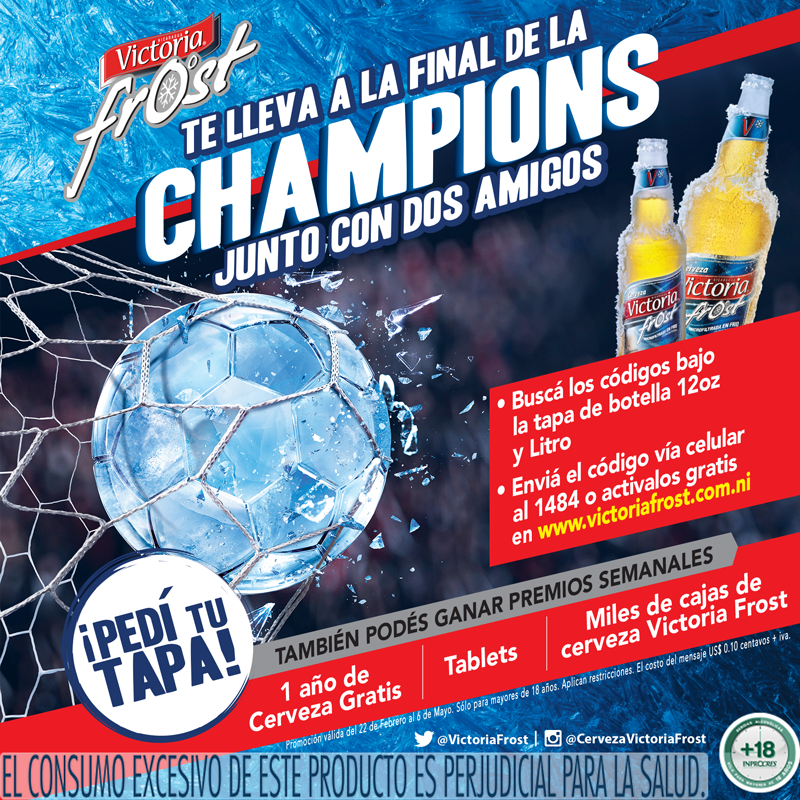 victoriafrost's tweet photo. Te gustaría ir a la final de la #UCL? Pedí tu tapa y activá el codigo en https://t.co/rqD2nRpx4V 😁🍻⚽️ https://t.co/e6F6fDaMZu