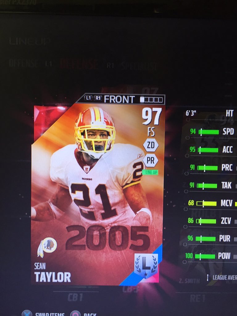 ThatDudeKG16's tweet photo. Me and @JordanOwnes are BACK with another giveaway! Legend Sean Taylor! RT &amp; Follow to enter! Ends at 350 RT's! GL! https://t.co/EJ2lzX74uC