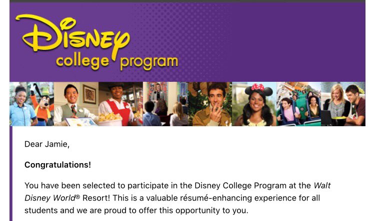 PrincessJamie's tweet image. I GOT IN! I'm going to be a Photopass photographer!