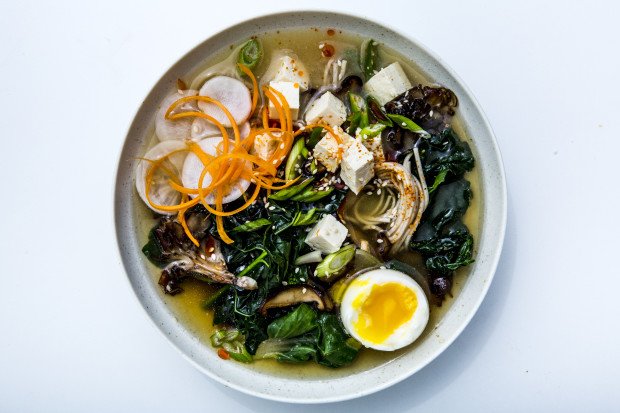 bonappetit's tweet image. There's regular miso soup, and there's @alasully's miso soup. You want the second one. bonap.it/TimVTkD