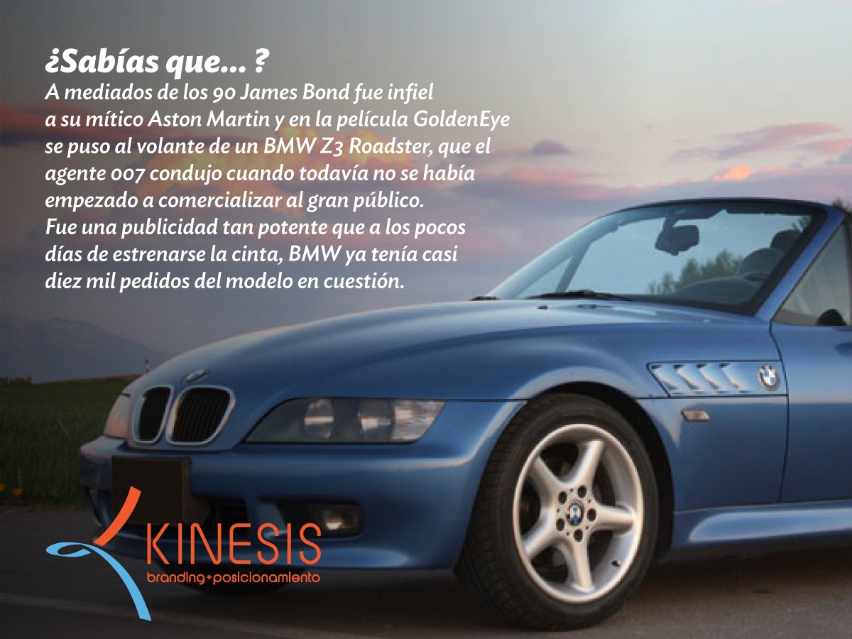kinesismkt's tweet photo. ¿Sabías que a mediados de los 90 #JamesBond fue infiel
a su mítico #AstonMartin? https://t.co/qMyjWelFfM