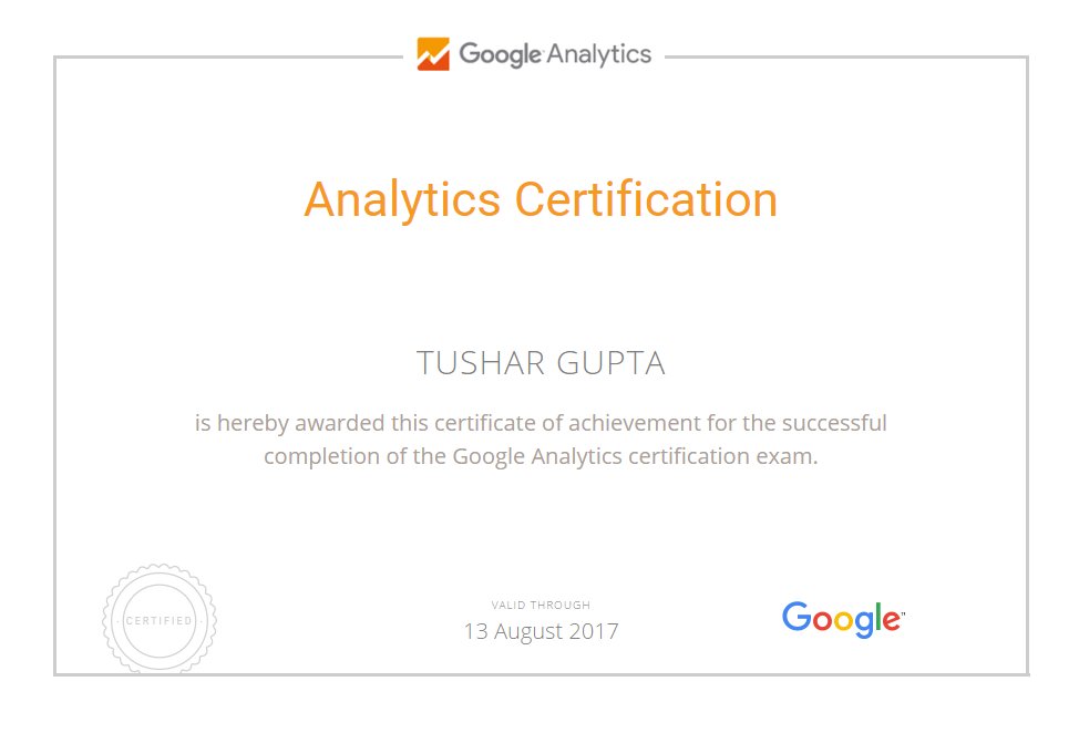 datalicious's tweet image. New @datalicious #WebAnalyst Tushar receives his #GoogleAnalytics certification! Awesome work!